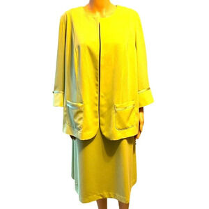 Jessica London 2 Pcs set Formal Dress Cardigan Career Wear Women Plus Size 16W